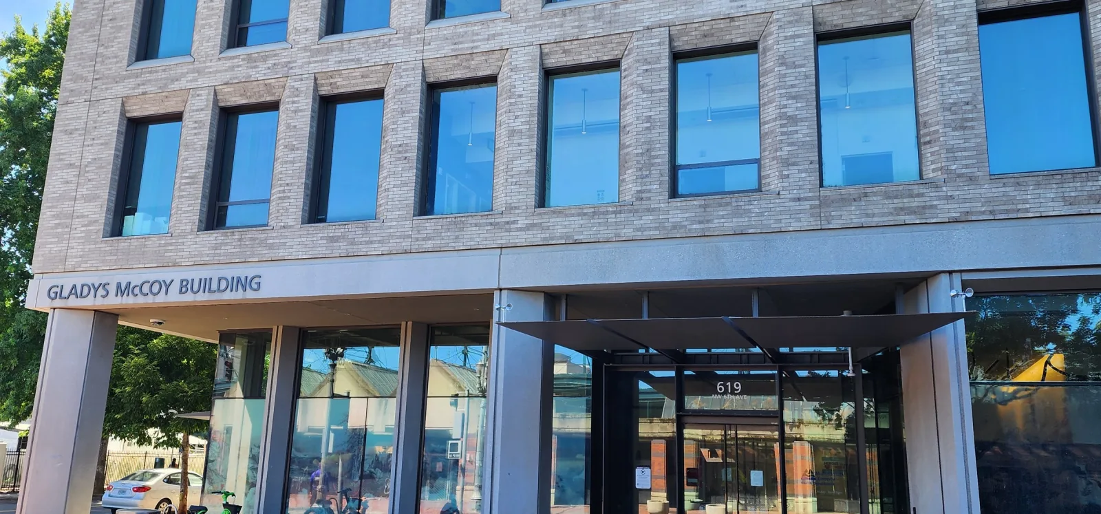 Entrance of the Gladys McCoy Building